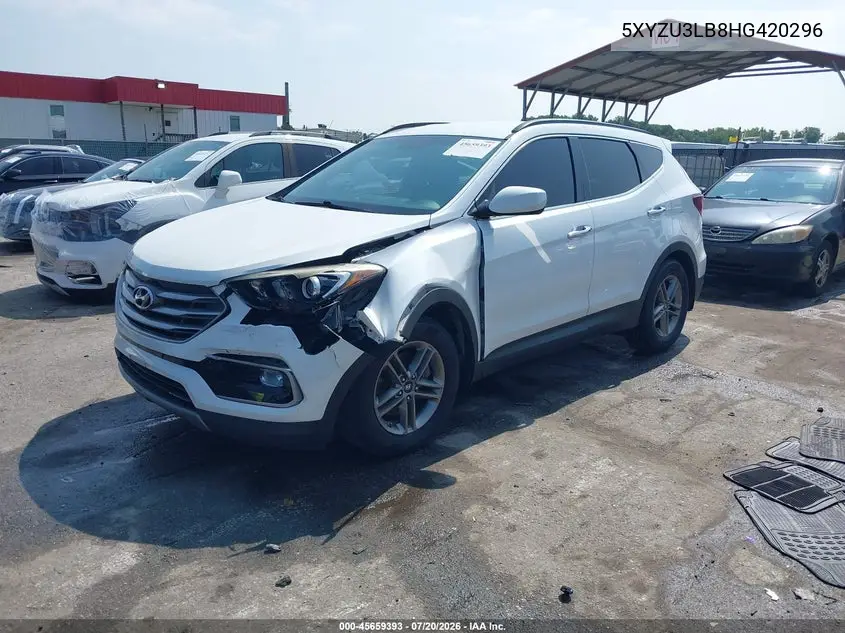 2017 Hyundai Santa Fe Sport 2.4L VIN: 5XYZU3LB8HG420296 Lot: 45659393