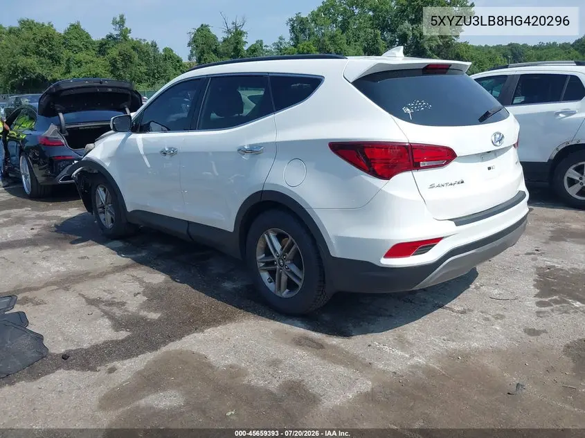 2017 Hyundai Santa Fe Sport 2.4L VIN: 5XYZU3LB8HG420296 Lot: 45659393
