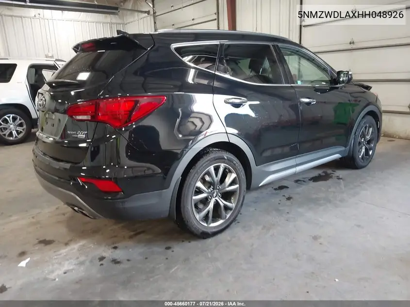 2017 Hyundai Santa Fe Sport 2.0T Ultimate VIN: 5NMZWDLAXHH048926 Lot: 45660177