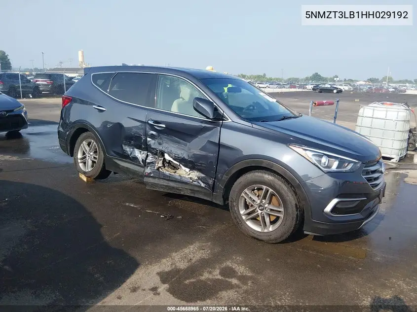 2017 Hyundai Santa Fe Sport 2.4L VIN: 5NMZT3LB1HH029192 Lot: 45668965