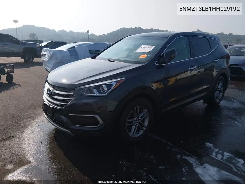 2017 Hyundai Santa Fe Sport 2.4L VIN: 5NMZT3LB1HH029192 Lot: 45668965