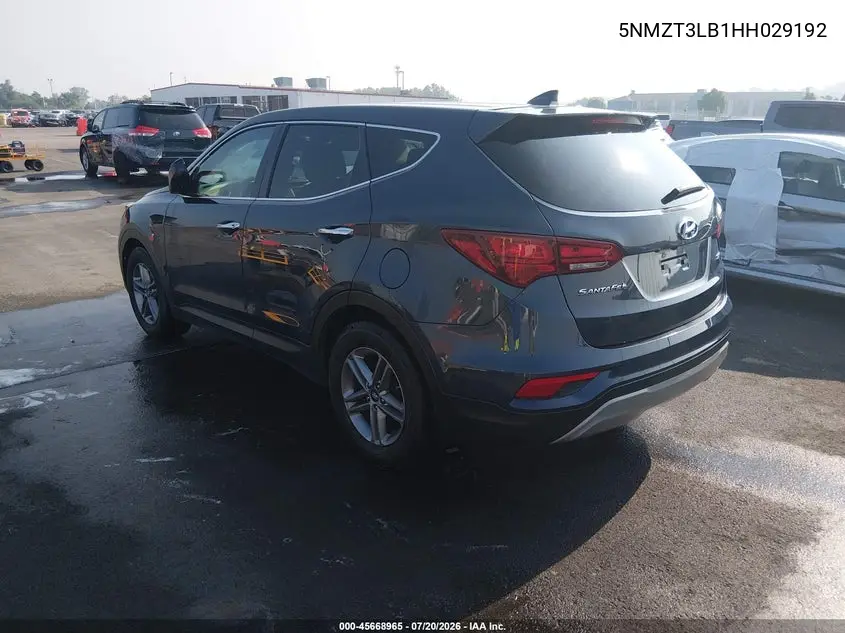 2017 Hyundai Santa Fe Sport 2.4L VIN: 5NMZT3LB1HH029192 Lot: 45668965