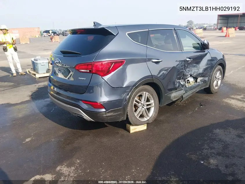 2017 Hyundai Santa Fe Sport 2.4L VIN: 5NMZT3LB1HH029192 Lot: 45668965
