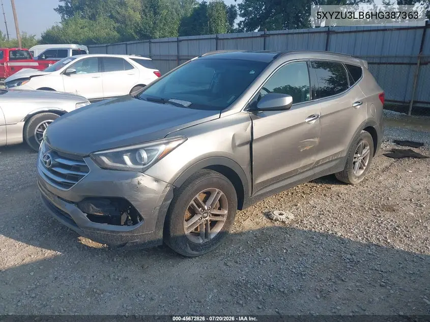2017 Hyundai Santa Fe Sport 2.4L VIN: 5XYZU3LB6HG387363 Lot: 45672826