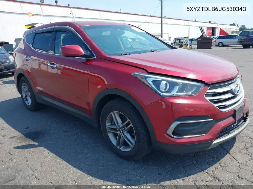 2018 Hyundai Santa Fe Sport 2.4L VIN: 5XYZTDLB6JG530343 Lot: 45632589