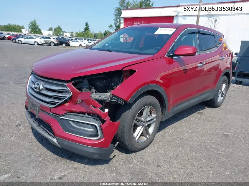 2018 Hyundai Santa Fe Sport 2.4L VIN: 5XYZTDLB6JG530343 Lot: 45632589