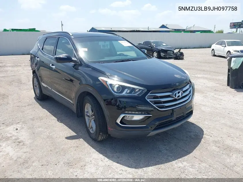 2018 Hyundai Santa Fe Sport 2.4L VIN: 5NMZU3LB9JH097758 Lot: 45674392