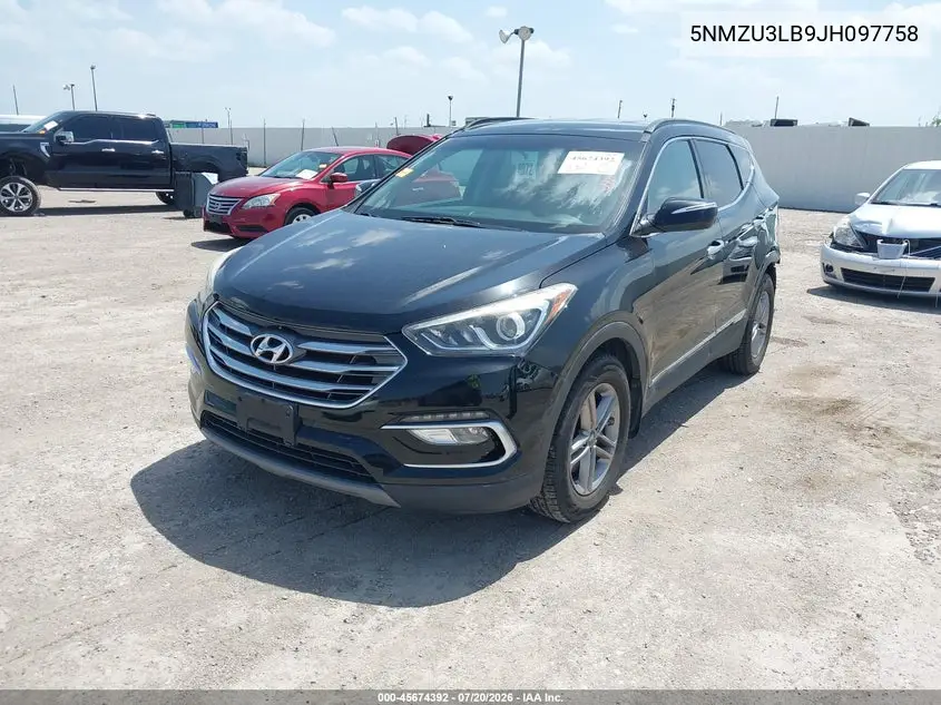 2018 Hyundai Santa Fe Sport 2.4L VIN: 5NMZU3LB9JH097758 Lot: 45674392