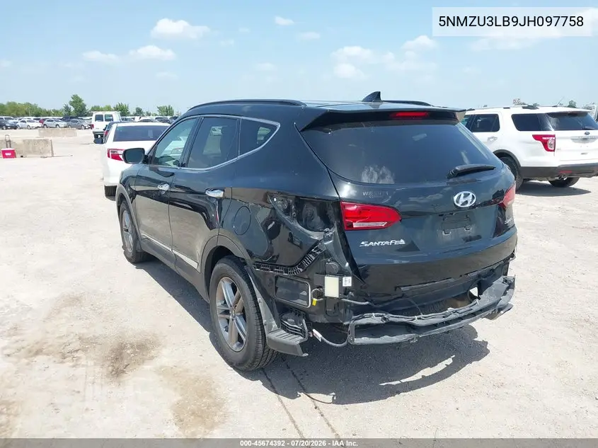 2018 Hyundai Santa Fe Sport 2.4L VIN: 5NMZU3LB9JH097758 Lot: 45674392