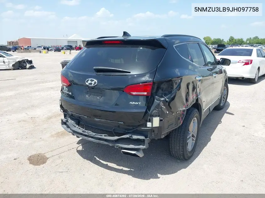 2018 Hyundai Santa Fe Sport 2.4L VIN: 5NMZU3LB9JH097758 Lot: 45674392