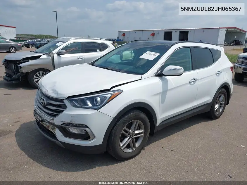 2018 Hyundai Santa Fe Sport 2.4L VIN: 5NMZUDLB2JH065367 Lot: 45685423