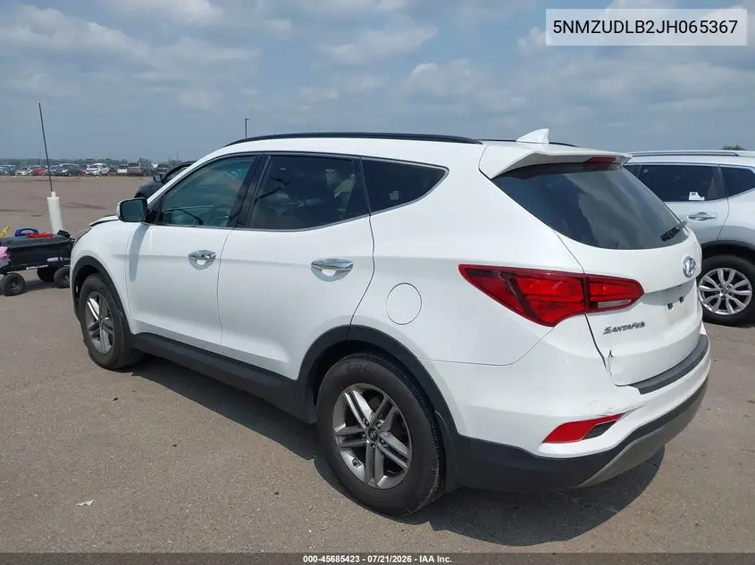 2018 Hyundai Santa Fe Sport 2.4L VIN: 5NMZUDLB2JH065367 Lot: 45685423