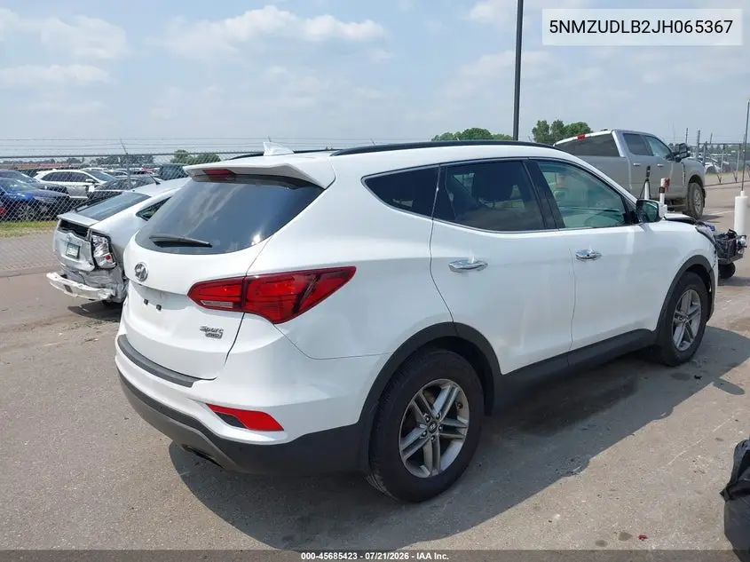 2018 Hyundai Santa Fe Sport 2.4L VIN: 5NMZUDLB2JH065367 Lot: 45685423