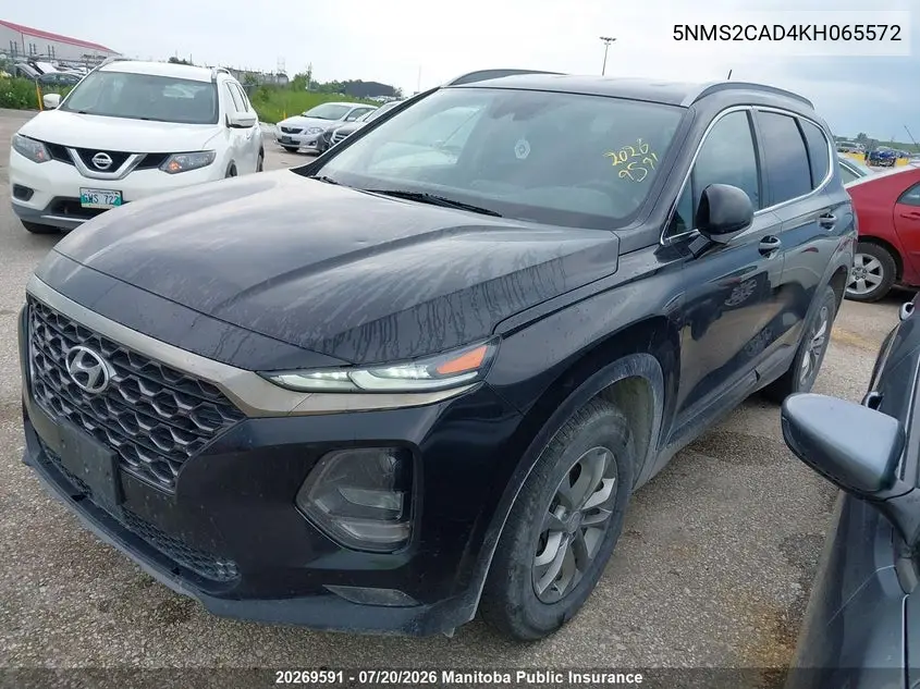 2019 Hyundai Santa Fe Essential VIN: 5NMS2CAD4KH065572 Lot: 20269591