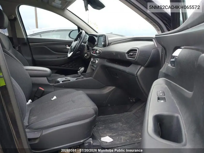 2019 Hyundai Santa Fe Essential VIN: 5NMS2CAD4KH065572 Lot: 20269591