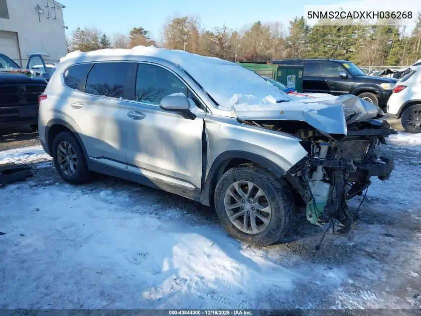 5NMS2CADXKH036268 2019 Hyundai Santa Fe Se