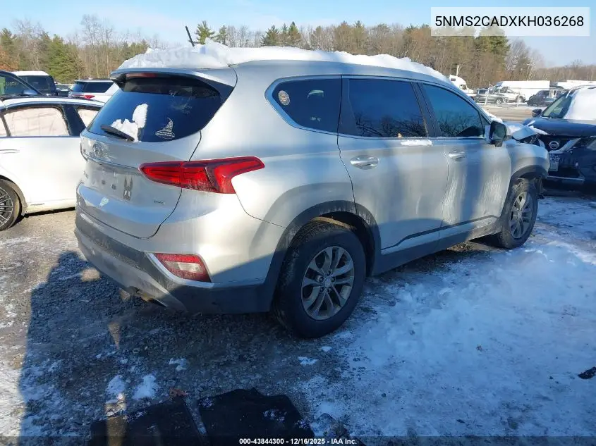 5NMS2CADXKH036268 2019 Hyundai Santa Fe Se