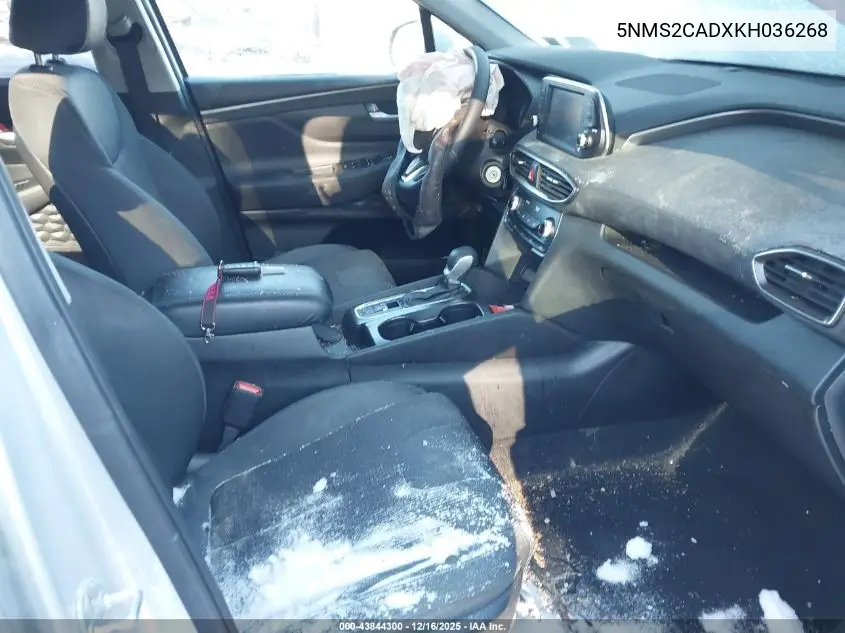 5NMS2CADXKH036268 2019 Hyundai Santa Fe Se