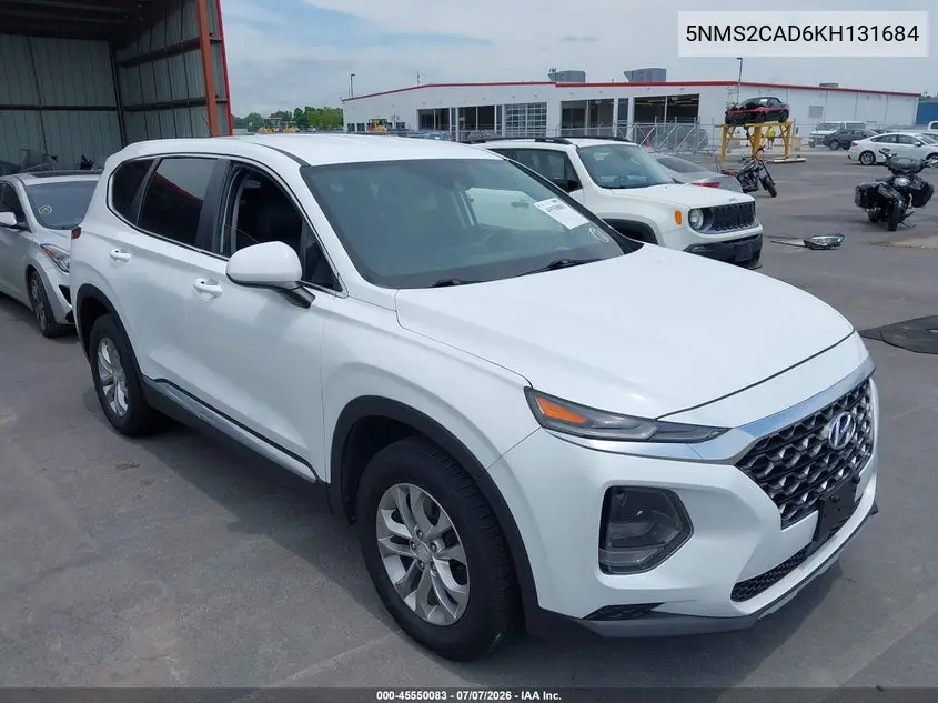 2019 Hyundai Santa Fe Se VIN: 5NMS2CAD6KH131684 Lot: 45550083