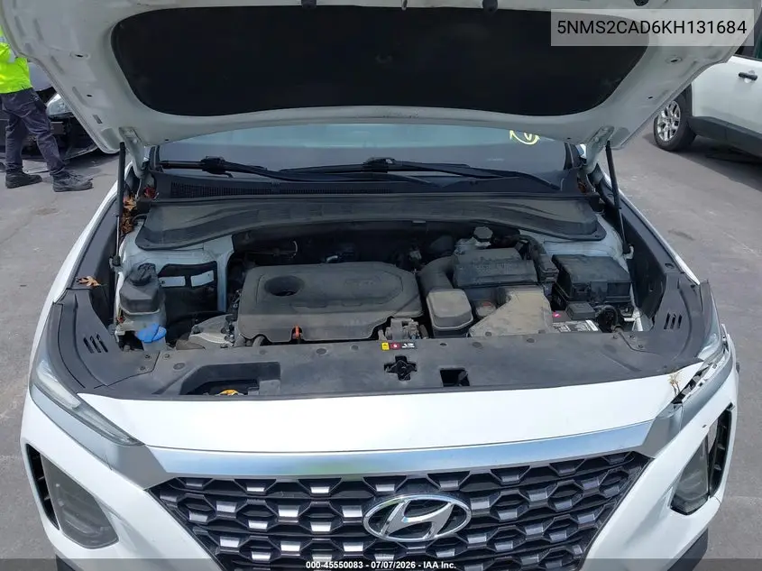 2019 Hyundai Santa Fe Se VIN: 5NMS2CAD6KH131684 Lot: 45550083