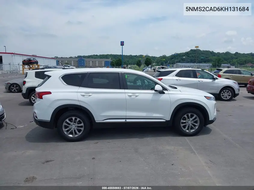 2019 Hyundai Santa Fe Se VIN: 5NMS2CAD6KH131684 Lot: 45550083