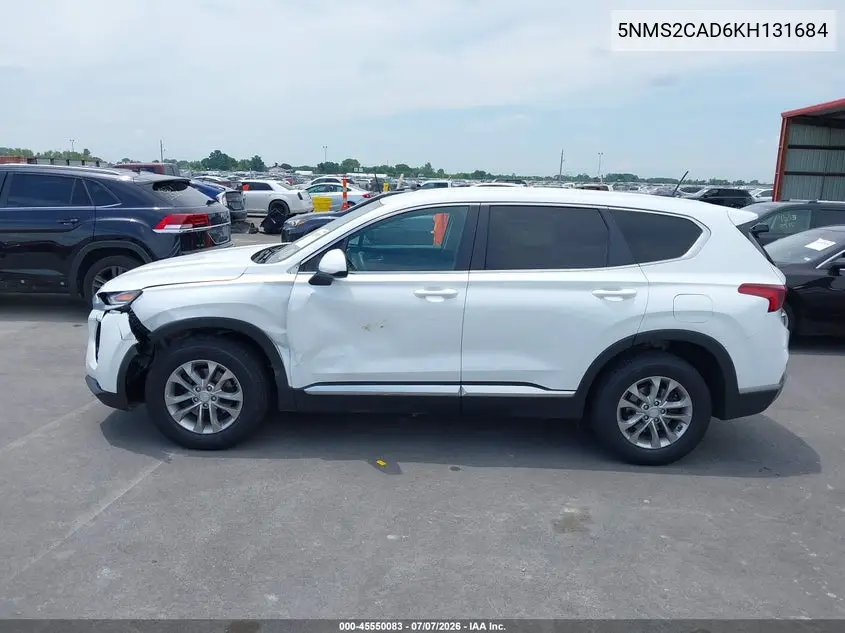 2019 Hyundai Santa Fe Se VIN: 5NMS2CAD6KH131684 Lot: 45550083