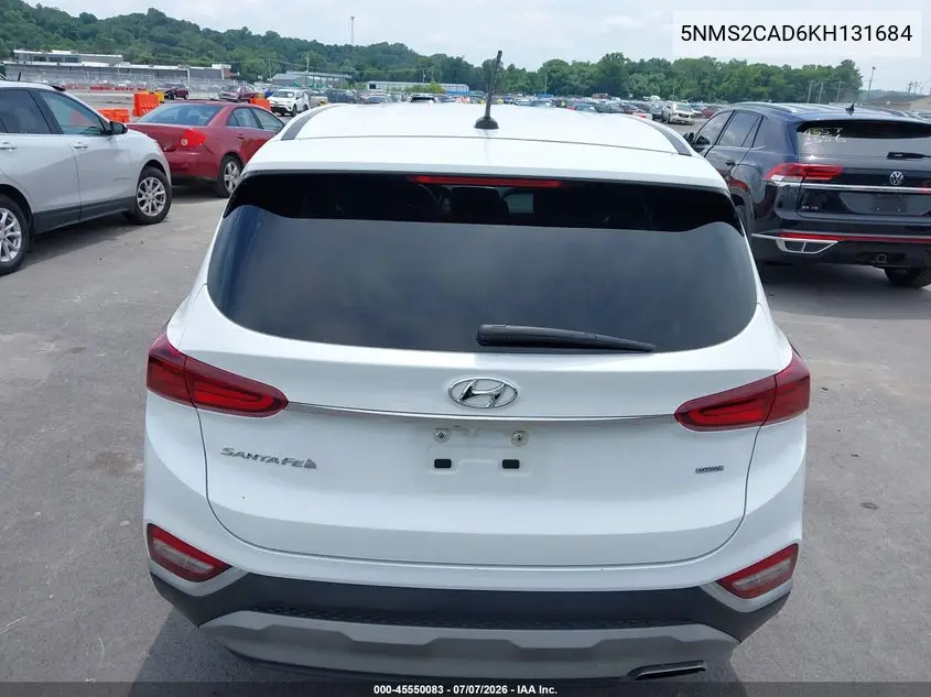 2019 Hyundai Santa Fe Se VIN: 5NMS2CAD6KH131684 Lot: 45550083
