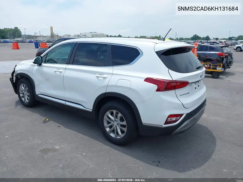 2019 Hyundai Santa Fe Se VIN: 5NMS2CAD6KH131684 Lot: 45550083