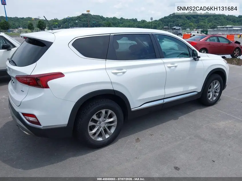 2019 Hyundai Santa Fe Se VIN: 5NMS2CAD6KH131684 Lot: 45550083