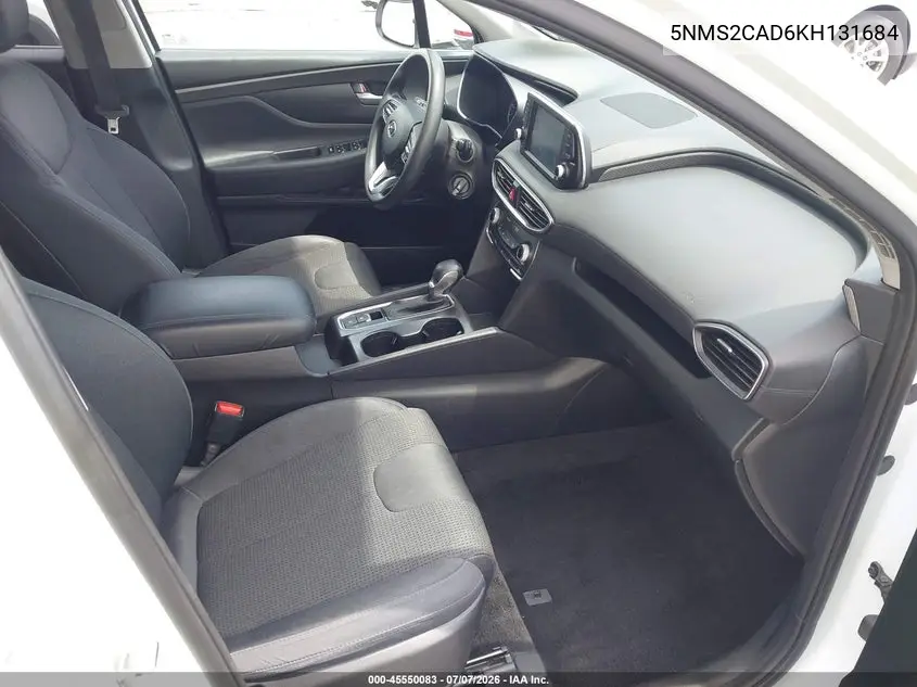 2019 Hyundai Santa Fe Se VIN: 5NMS2CAD6KH131684 Lot: 45550083