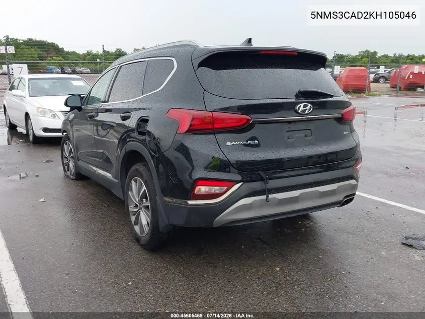 2019 Hyundai Santa Fe Sel Plus VIN: 5NMS3CAD2KH105046 Lot: 45605469