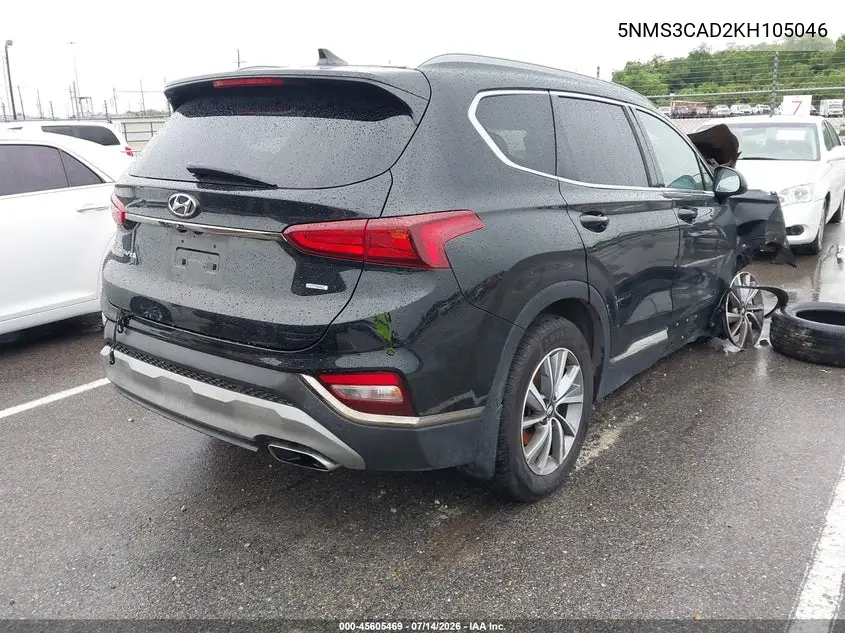 2019 Hyundai Santa Fe Sel Plus VIN: 5NMS3CAD2KH105046 Lot: 45605469