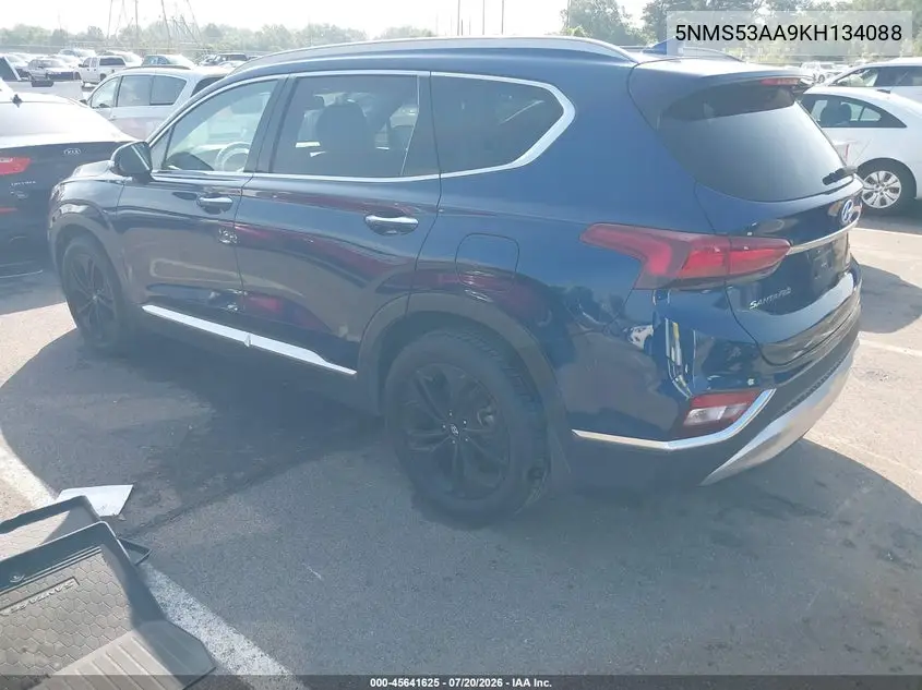 2019 Hyundai Santa Fe Limited 2.0T VIN: 5NMS53AA9KH134088 Lot: 45641625
