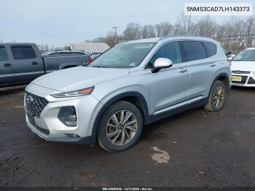 5NMS3CAD7LH143373 2020 Hyundai Santa Fe Sel