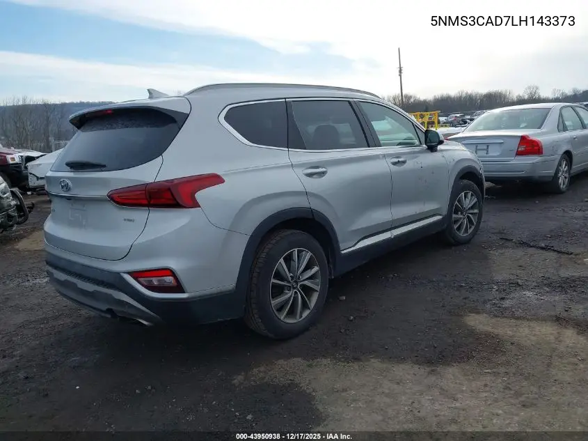 5NMS3CAD7LH143373 2020 Hyundai Santa Fe Sel