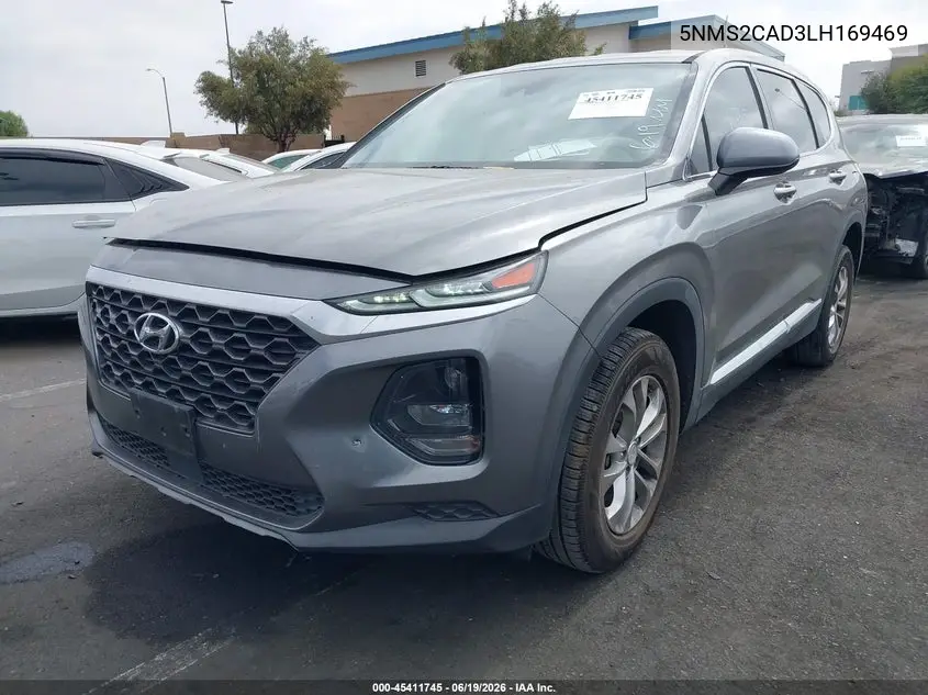 2020 Hyundai Santa Fe Se VIN: 5NMS2CAD3LH169469 Lot: 45411745