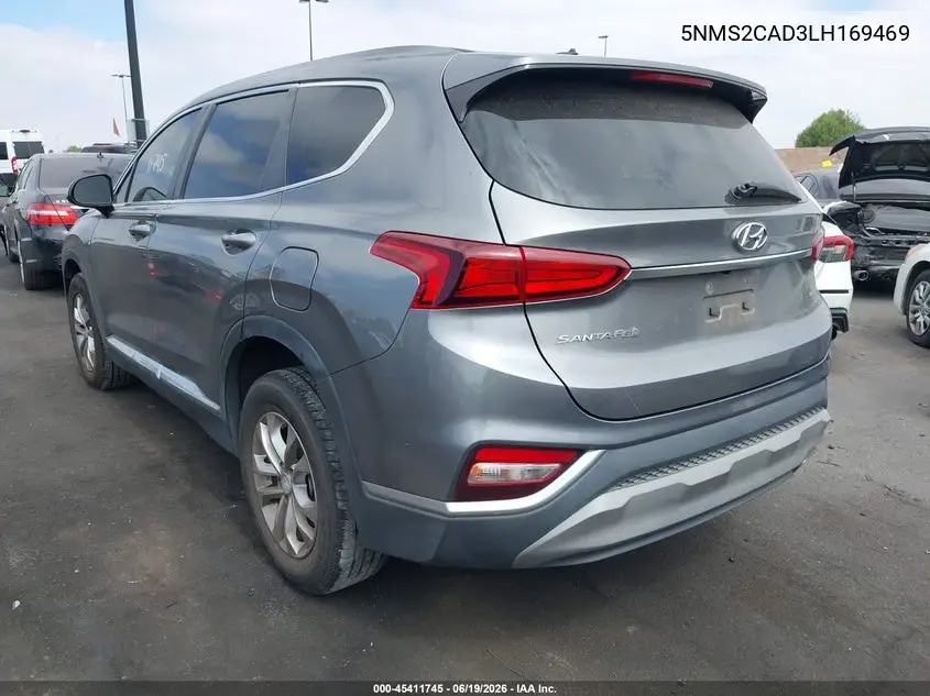 2020 Hyundai Santa Fe Se VIN: 5NMS2CAD3LH169469 Lot: 45411745