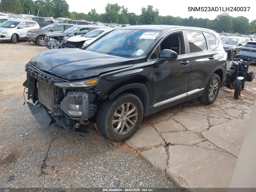 2020 Hyundai Santa Fe Se VIN: 5NMS23AD1LH240037 Lot: 45450834