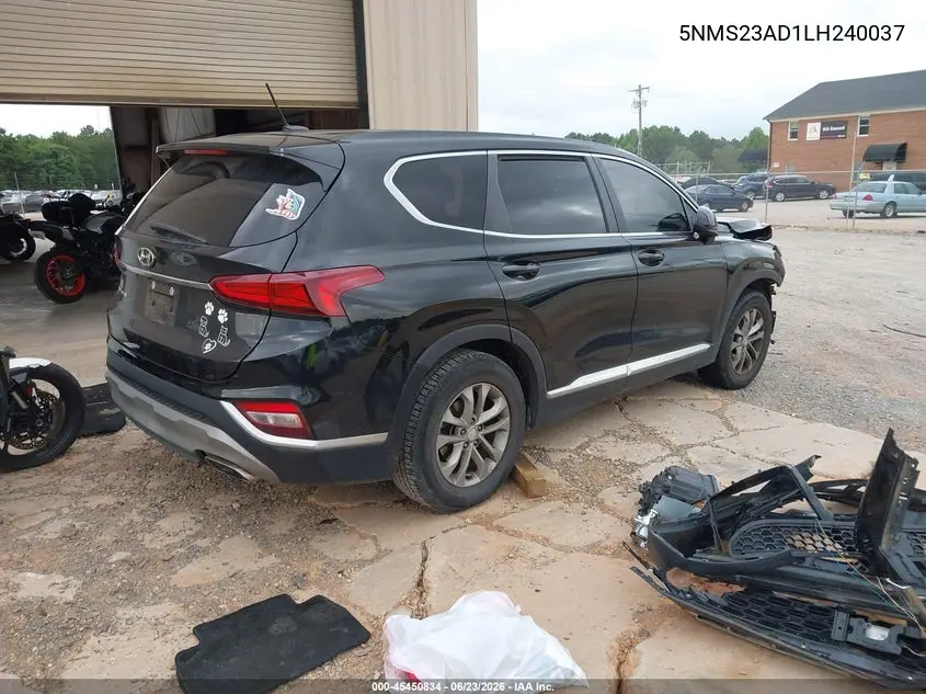 2020 Hyundai Santa Fe Se VIN: 5NMS23AD1LH240037 Lot: 45450834