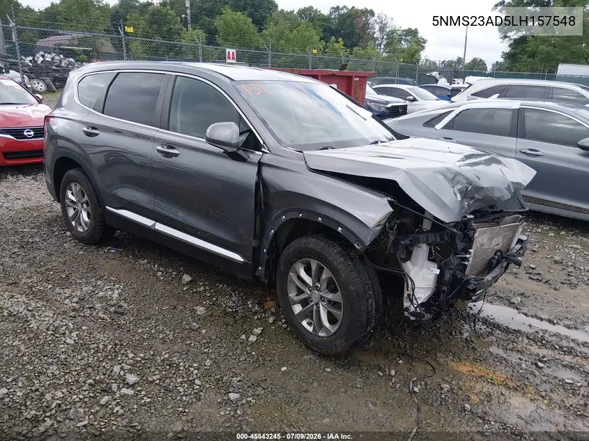 2020 Hyundai Santa Fe Se VIN: 5NMS23AD5LH157548 Lot: 45543245