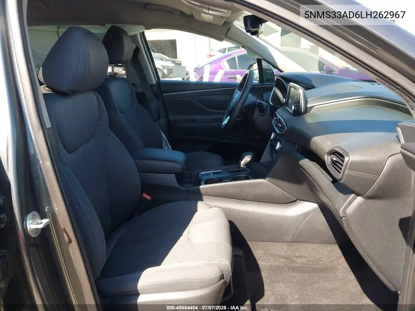 2020 Hyundai Santa Fe Sel VIN: 5NMS33AD6LH262967 Lot: 45554404