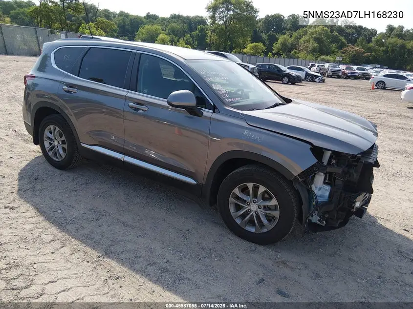 2020 Hyundai Santa Fe Se VIN: 5NMS23AD7LH168230 Lot: 45587055