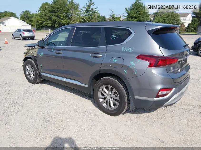 2020 Hyundai Santa Fe Se VIN: 5NMS23AD7LH168230 Lot: 45587055