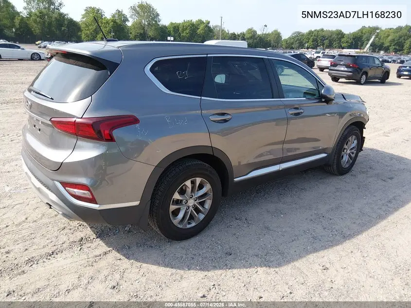 2020 Hyundai Santa Fe Se VIN: 5NMS23AD7LH168230 Lot: 45587055