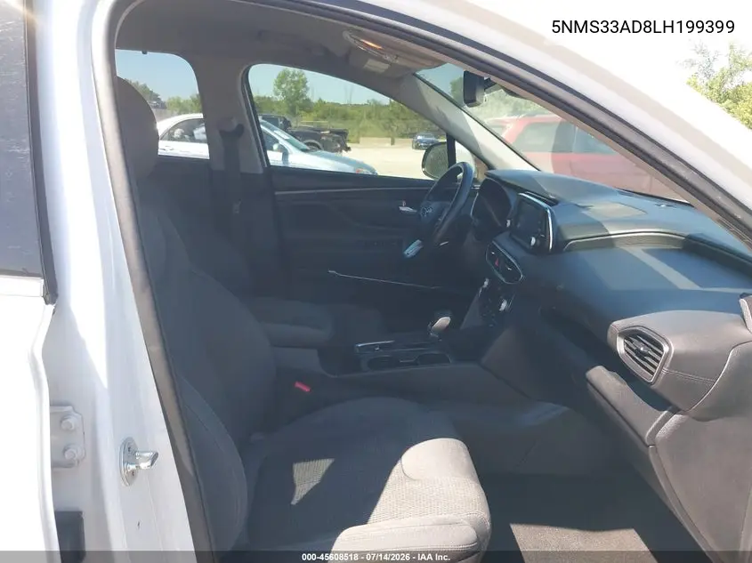 2020 Hyundai Santa Fe Sel VIN: 5NMS33AD8LH199399 Lot: 45608518