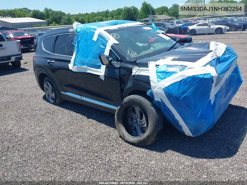 5NMS3DAJ1NH382254 2022 Hyundai Santa Fe Sel