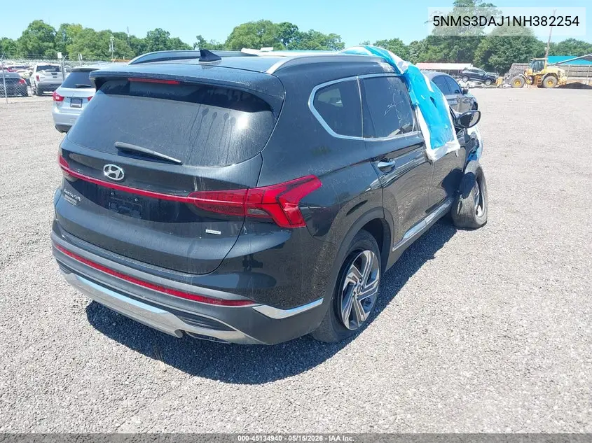 5NMS3DAJ1NH382254 2022 Hyundai Santa Fe Sel
