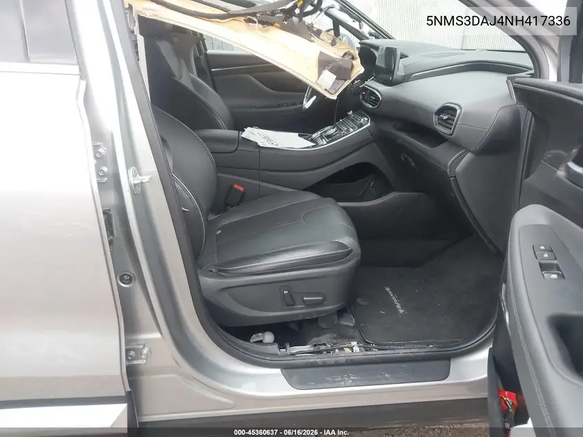 2022 Hyundai Santa Fe Sel VIN: 5NMS3DAJ4NH417336 Lot: 45360637