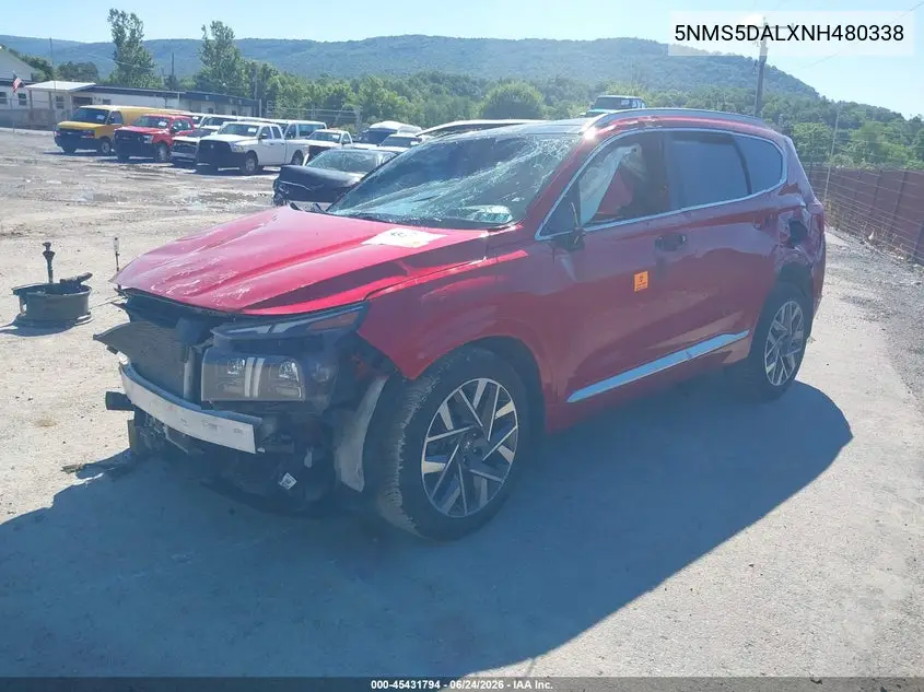 2022 Hyundai Santa Fe Calligraphy VIN: 5NMS5DALXNH480338 Lot: 45431794