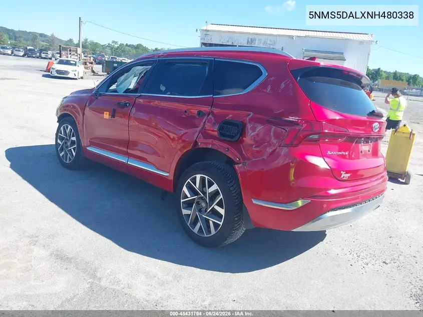 2022 Hyundai Santa Fe Calligraphy VIN: 5NMS5DALXNH480338 Lot: 45431794